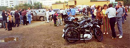 Старинные мотоциклы На Параде в Люблино